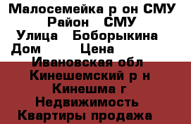 Малосемейка р-он СМУ-5 › Район ­ СМУ-5 › Улица ­ Боборыкина › Дом ­ 43 › Цена ­ 600 000 - Ивановская обл., Кинешемский р-н, Кинешма г. Недвижимость » Квартиры продажа   